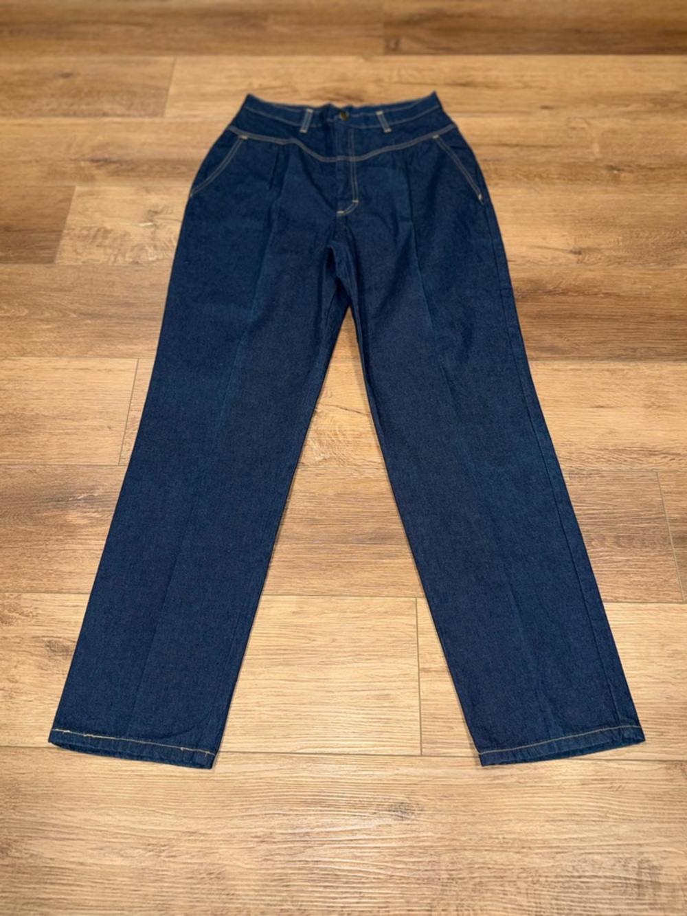 Vintage Sears High Rise NWOT Denim Mom Jeans 14 Dark Wash Western USA 28x30